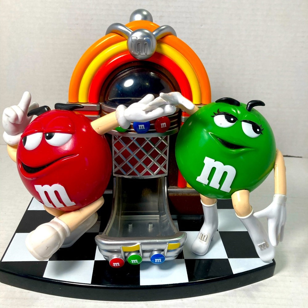 M&M’s candy dispenser rock and roll juke box